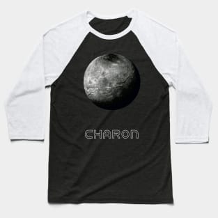 Pluto’s moon Charon (grayscale) Baseball T-Shirt